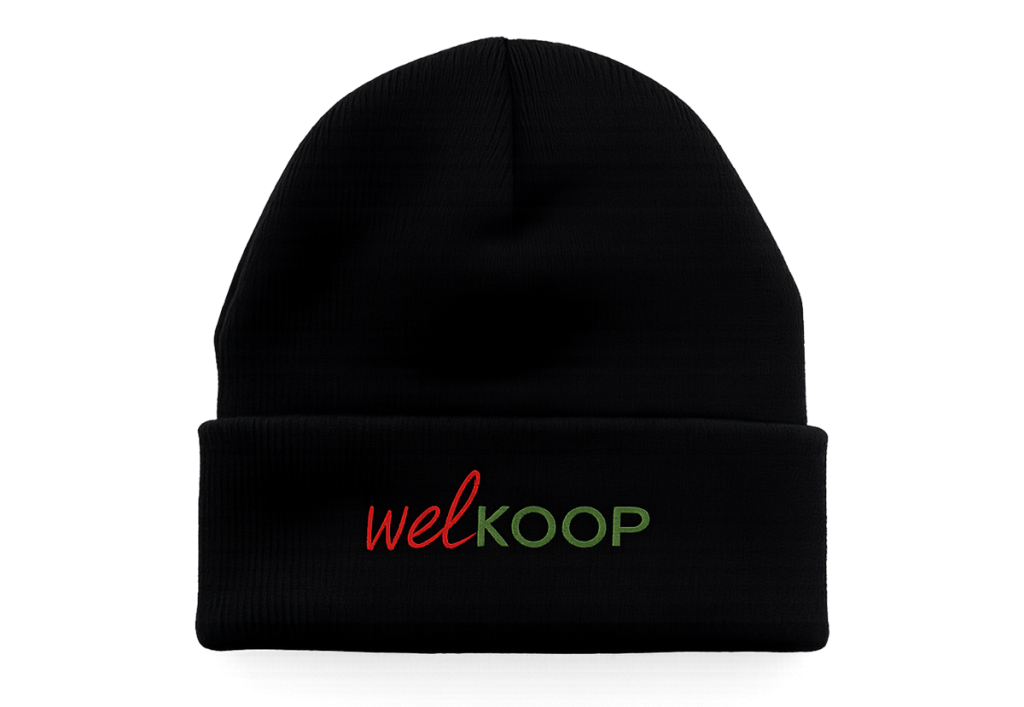 Geborduurde mutsen voor de Welkoop